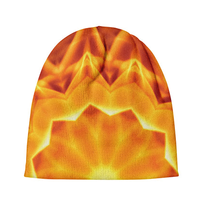 Flame Kaleidoscope Print Beanie