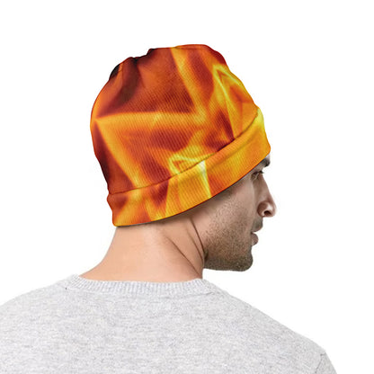 Flame Kaleidoscope Print Beanie