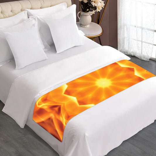 Flame Kaleidoscope Print Bed Runner