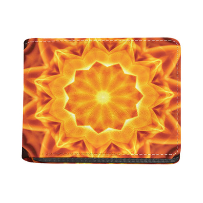 Flame Kaleidoscope Print Bifold Wallet