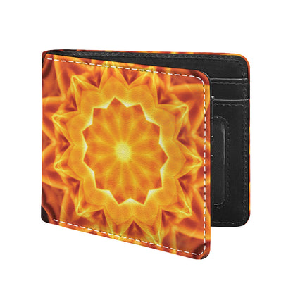 Flame Kaleidoscope Print Bifold Wallet