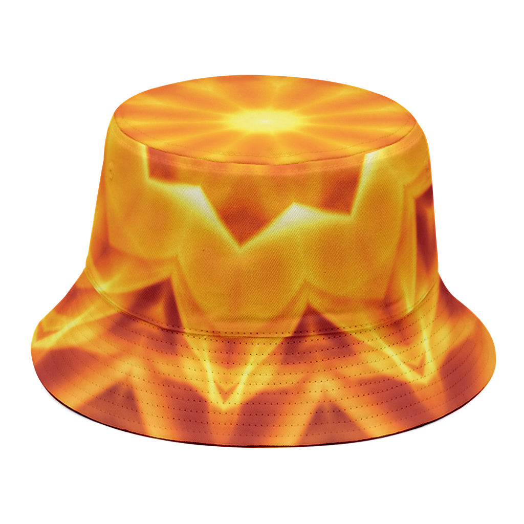 Flame Kaleidoscope Print Bucket Hat