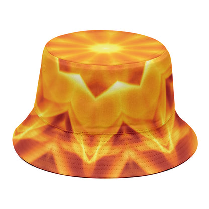 Flame Kaleidoscope Print Bucket Hat