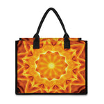 Flame Kaleidoscope Print Canvas Tote Bag
