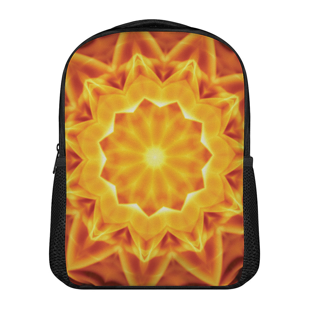 Flame Kaleidoscope Print Casual Backpack