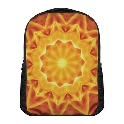 Flame Kaleidoscope Print Casual Backpack