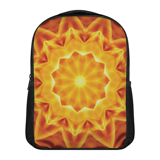 Flame Kaleidoscope Print Casual Backpack