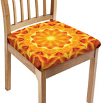 Flame Kaleidoscope Print Chair Cushion Cover