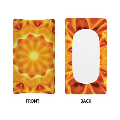 Flame Kaleidoscope Print Changing Pad Cover