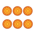 Flame Kaleidoscope Print Coaster Set