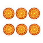Flame Kaleidoscope Print Coaster Set