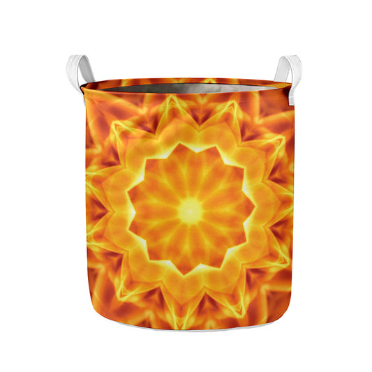 Flame Kaleidoscope Print Collapsible Laundry Basket