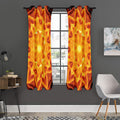 Flame Kaleidoscope Print Grommet Curtain Panels
