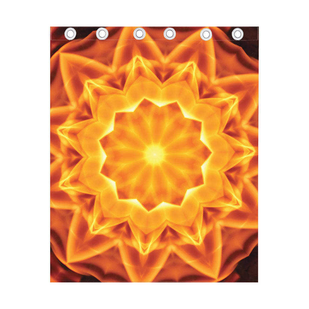 Flame Kaleidoscope Print Curtain