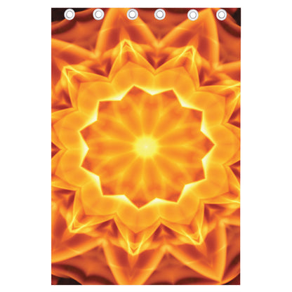 Flame Kaleidoscope Print Curtain