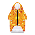 Flame Kaleidoscope Print Dog Zip Up Hoodie