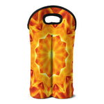 Flame Kaleidoscope Print Double Neoprene Wine Tote