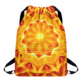 Flame Kaleidoscope Print Drawstring Backpack