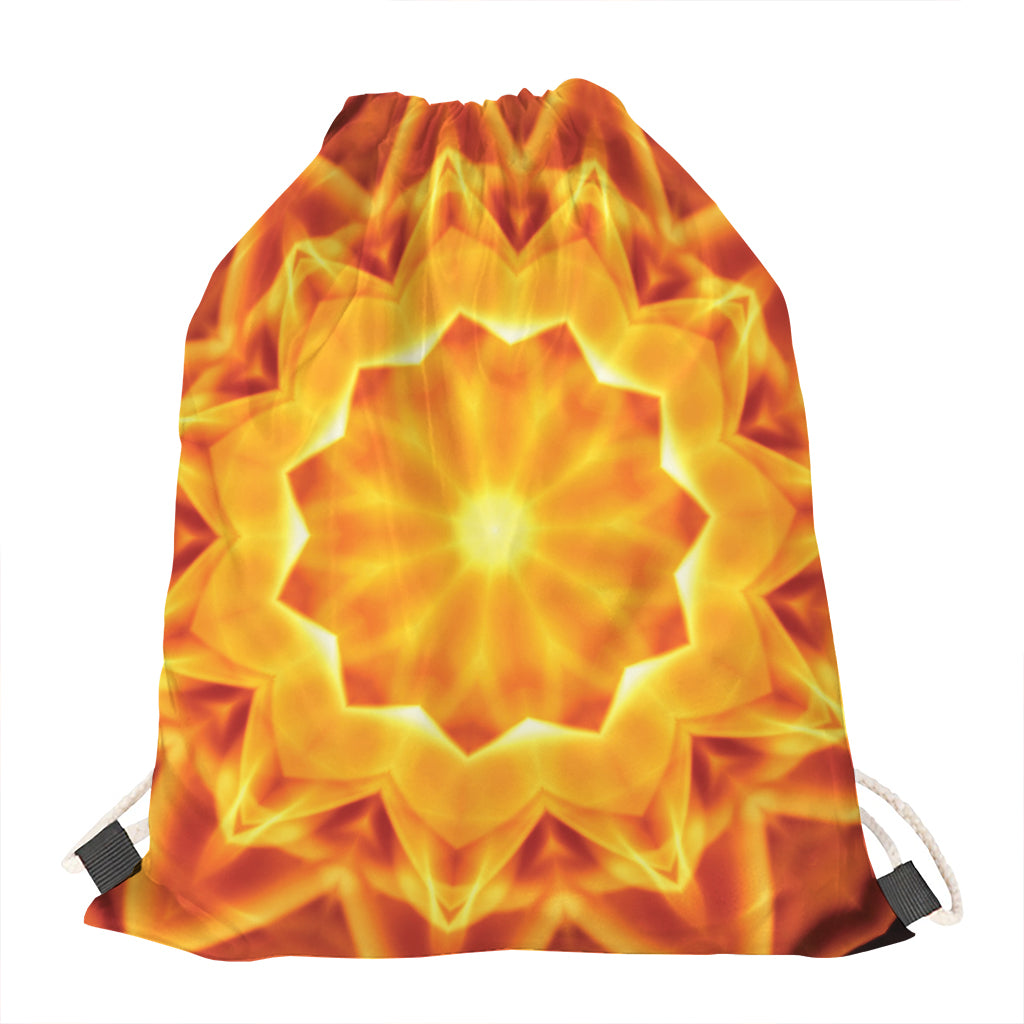 Flame Kaleidoscope Print Drawstring Bag