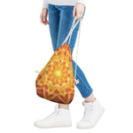 Flame Kaleidoscope Print Drawstring Bag