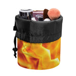Flame Kaleidoscope Print Drawstring Makeup Bag