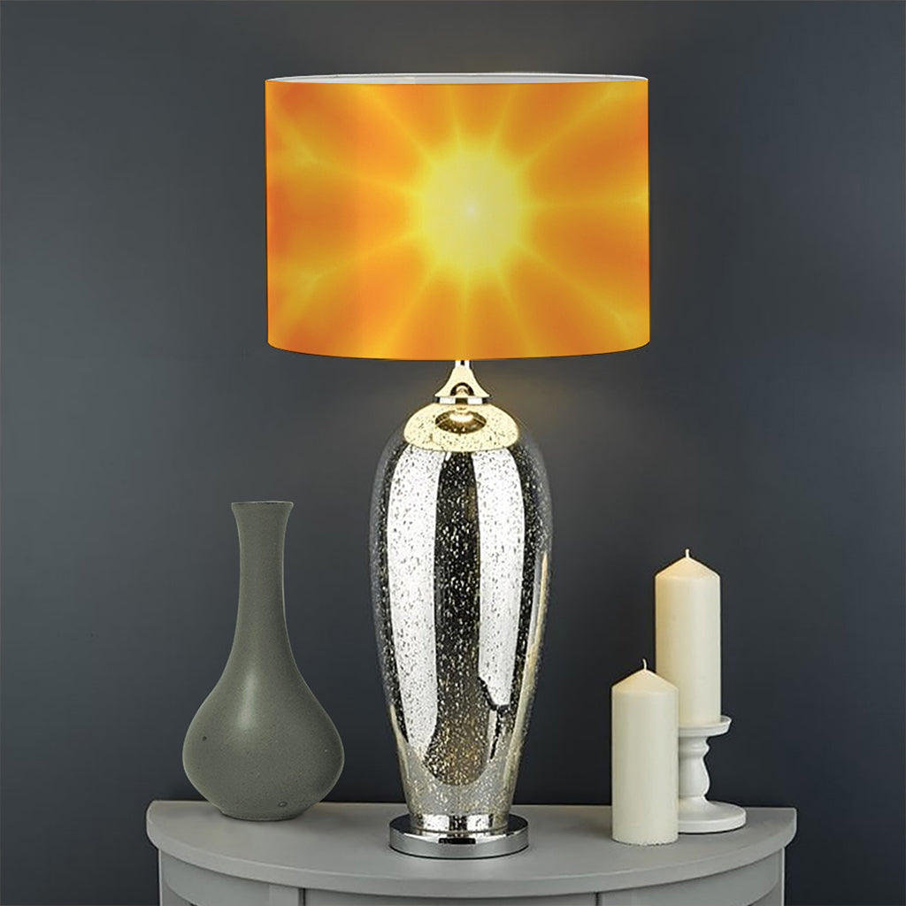 Flame Kaleidoscope Print Drum Lamp Shade