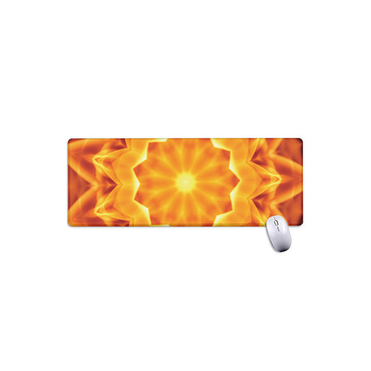 Flame Kaleidoscope Print Extended Mouse Pad