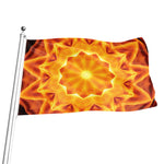 Flame Kaleidoscope Print Flag