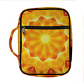 Flame Kaleidoscope Print Front Pocket Bible Bag