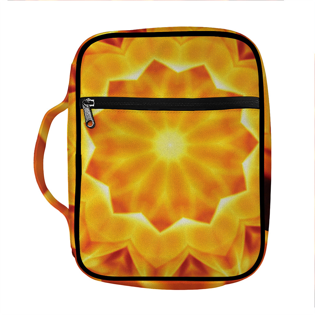 Flame Kaleidoscope Print Front Pocket Bible Bag
