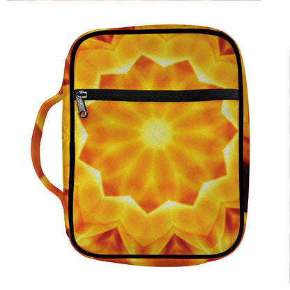 Flame Kaleidoscope Print Front Pocket Bible Bag
