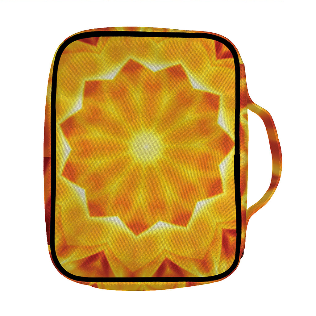 Flame Kaleidoscope Print Front Pocket Bible Bag