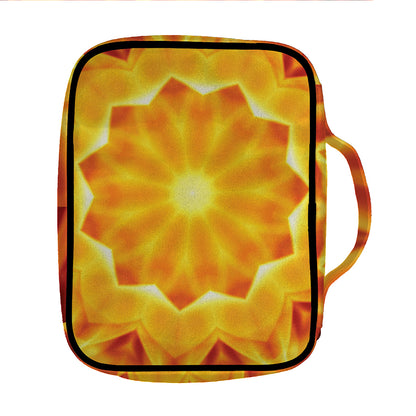 Flame Kaleidoscope Print Front Pocket Bible Bag