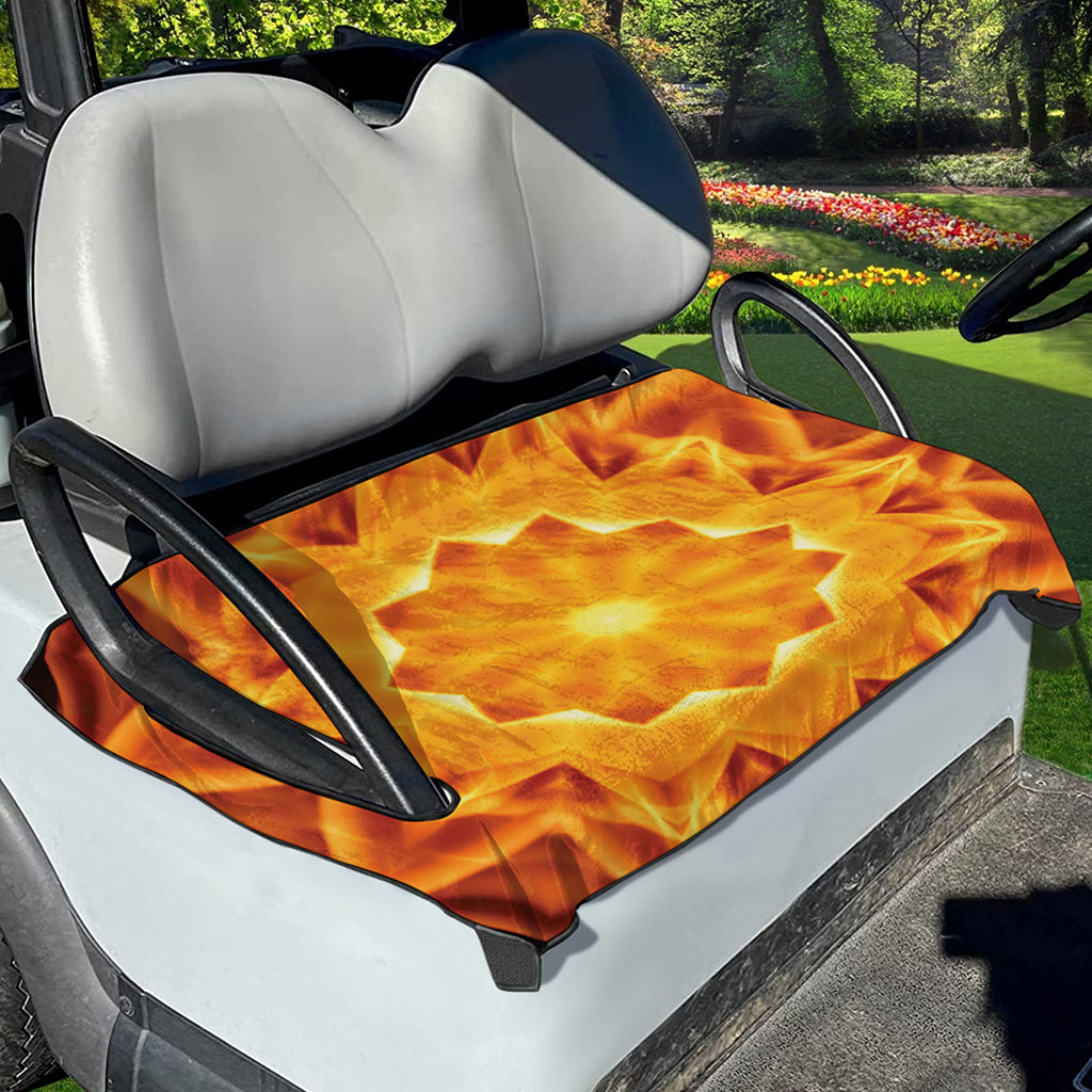 Flame Kaleidoscope Print Golf Cart Seat Cover