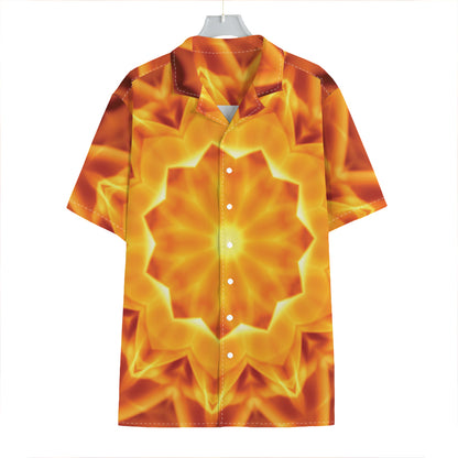 Flame Kaleidoscope Print Hawaiian Shirt
