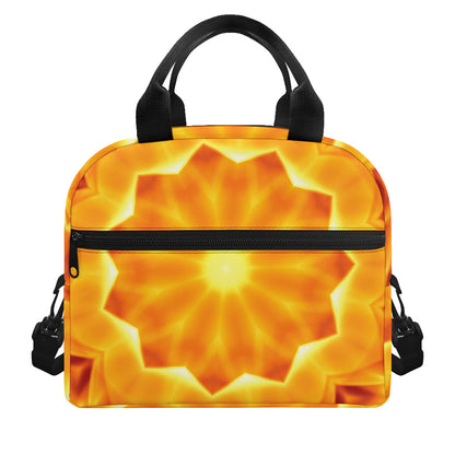 Flame Kaleidoscope Print Insulated Lunch Bag