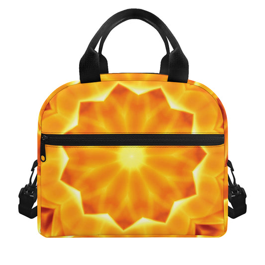 Flame Kaleidoscope Print Insulated Lunch Bag