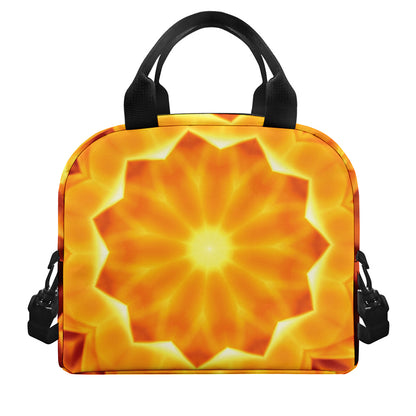 Flame Kaleidoscope Print Insulated Lunch Bag