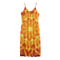 Flame Kaleidoscope Print Jersey Midi Cami Dress