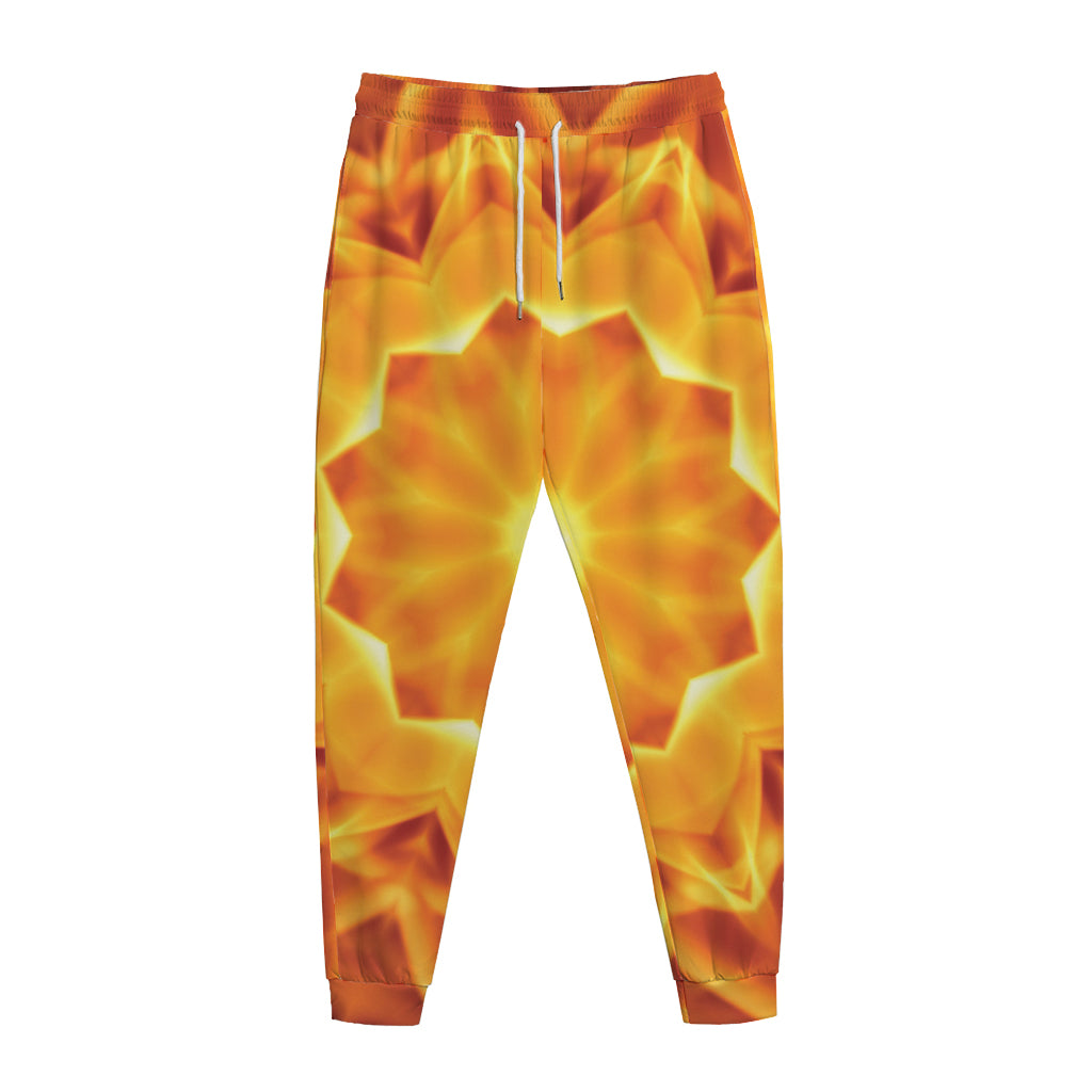 Flame Kaleidoscope Print Jogger Pants