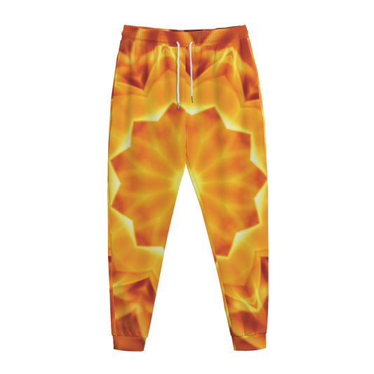 Flame Kaleidoscope Print Jogger Pants