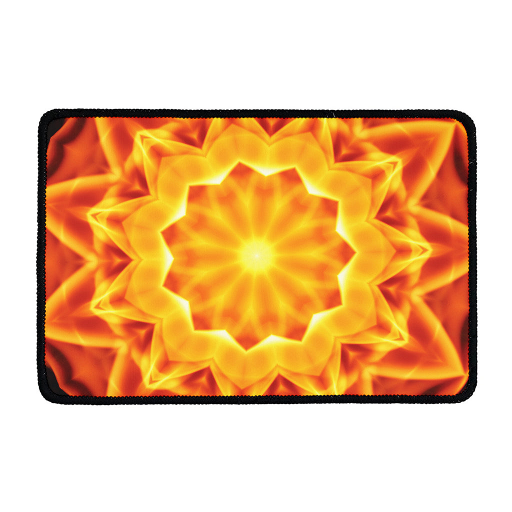 Flame Kaleidoscope Print Kitchen Mat