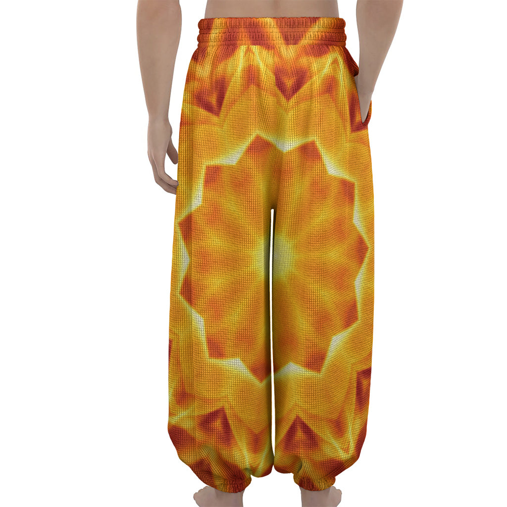 Flame Kaleidoscope Print Lantern Pants