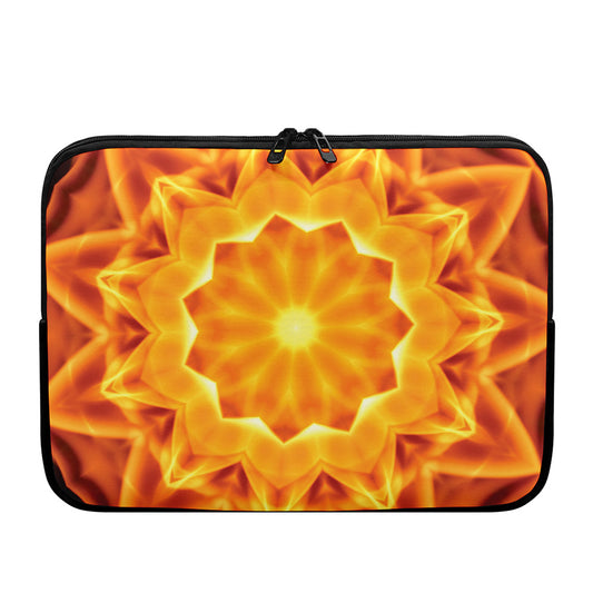 Flame Kaleidoscope Print Laptop Sleeve