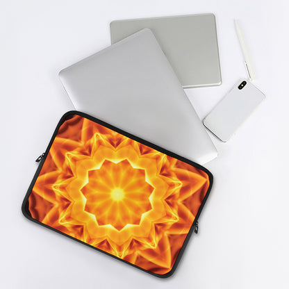 Flame Kaleidoscope Print Laptop Sleeve