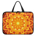 Flame Kaleidoscope Print Laptop Sleeve With Handle