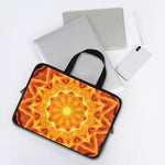 Flame Kaleidoscope Print Laptop Sleeve With Handle