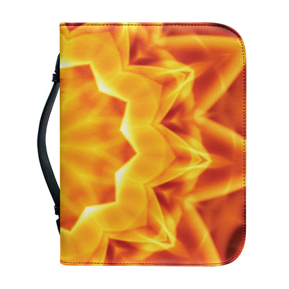 Flame Kaleidoscope Print Leather Bible Cover