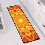 Flame Kaleidoscope Print Long Kitchen Mat