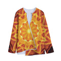 Flame Kaleidoscope Print Long Sleeve Short Coat